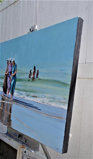 Sea Sisters by Benjamin Thomas |  Side View of Artwork 