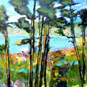 acrylic painting by Kip Decker titled View of Monterey Bay