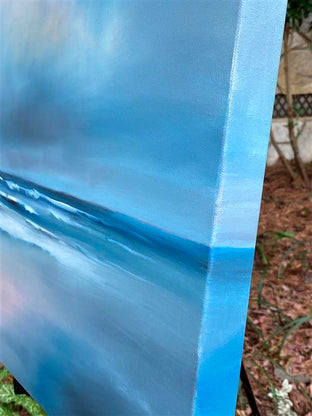 Oceanside Blue by Nancy Hughes Miller |  Side View of Artwork 