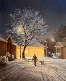 oil painting by Nikolay Rizhankov titled After Snowfall