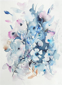 watercolor painting by Karin Johannesson titled Winter Blooms