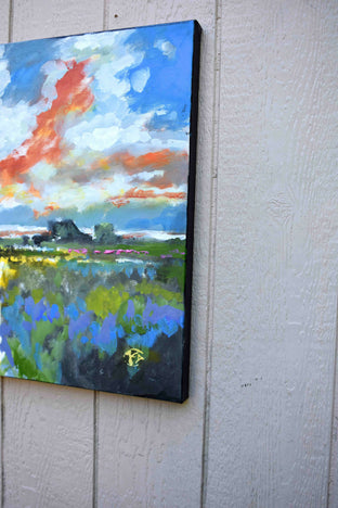 View of the Marsh by Kip Decker |  Side View of Artwork 