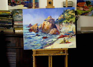 Hazy Day on Ocean, Laguna Beach by Suren Nersisyan |  Context View of Artwork 