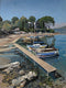 Original art for sale at UGallery.com | Cap D’Antibes, Plage de L’Olivette by Andrew Hird | $3,750 | oil painting | 31.5' h x 23.5' w | thumbnail 1