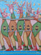 Original art for sale at UGallery.com | Messengers of Peace by Arvind Kumar Dubey | $6,300 | acrylic painting | 48' h x 36' w | thumbnail 1