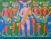 Original art for sale at UGallery.com | Queen by Arvind Kumar Dubey | $7,050 | acrylic painting | 42' h x 54' w | thumbnail 1