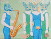 Original art for sale at UGallery.com | Symphony by Arvind Kumar Dubey | $3,800 | acrylic painting | 36' h x 48' w | thumbnail 1