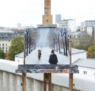 Rencontre au Luxembourg by Bertrand Girard |  Context View of Artwork 