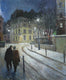 Original art for sale at UGallery.com | Soirée D'Hiver by Bertrand Girard | $3,500 | acrylic painting | 40' h x 31' w | thumbnail 1