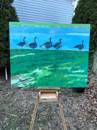 Five Geese by Brian McCarty |  Context View of Artwork 