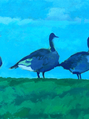 Five Geese by Brian McCarty |   Closeup View of Artwork 