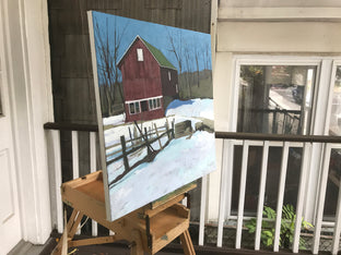 House in Winter by Brian McCarty |  Side View of Artwork 