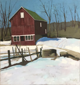 oil painting by Brian McCarty titled House in Winter