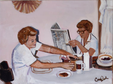 acrylic painting by Carey Parks titled Breakfast Time