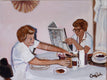 Original art for sale at UGallery.com | Breakfast Time by Carey Parks | $625 | acrylic painting | 12' h x 16' w | thumbnail 1