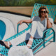 Original art for sale at UGallery.com | Relaxing at the Pool by Carey Parks | $3,100 | acrylic painting | 36' h x 36' w | thumbnail 4