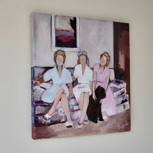 Sisters in LA by Carey Parks |  Side View of Artwork 