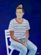 Original art for sale at UGallery.com | White Chair by Carey Parks | $3,600 | acrylic painting | 42' h x 32' w | thumbnail 1