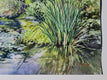 Original art for sale at UGallery.com | Waterlilies on Lake Temescal by Catherine McCargar | $1,300 | watercolor painting | 18' h x 24' w | thumbnail 2