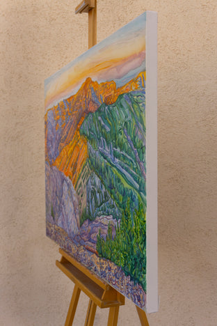 Alpenglow by Crystal DiPietro |  Side View of Artwork 