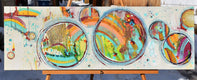 Original art for sale at UGallery.com | Chasing Rainbows by Cynthia Ligeros | $1,075 | acrylic painting | 12' h x 36' w | thumbnail 3