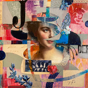 mixed media artwork by Darlene McElroy titled At a Loss for Words