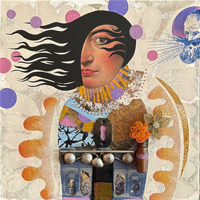 mixed media artwork by Darlene McElroy titled Here Today, Gone Tomorrow