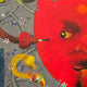 Original art for sale at UGallery.com | His Words Came Back to Get Him by Darlene McElroy | $2,650 | mixed media artwork | 24' h x 24' w | thumbnail 4