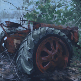 oil painting by David Thelen titled Out to Pasture