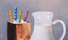 Original art for sale at UGallery.com | Birthday Cake by Dwight Smith | $475 | watercolor painting | 9' h x 12' w | thumbnail 4