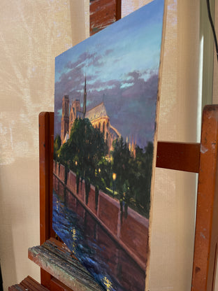 Reflections of Notre-Dame by Faye Vander Veer |  Side View of Artwork 