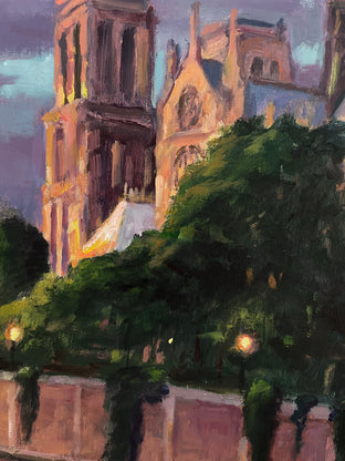 Reflections of Notre-Dame by Faye Vander Veer |   Closeup View of Artwork 