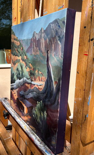 Sedona Trail by Heather Foster |  Side View of Artwork 