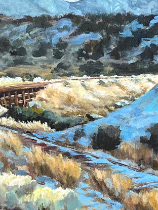 Tracks to Lamy in Early Spring by Heather Foster |   Closeup View of Artwork 