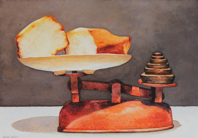 watercolor painting by Dwight Smith titled Pound Cake