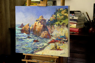 Hazy Day on Ocean, Laguna Beach by Suren Nersisyan |  Side View of Artwork 