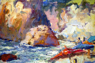 Hazy Day on Ocean, Laguna Beach by Suren Nersisyan |   Closeup View of Artwork 