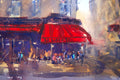 Original art for sale at UGallery.com | Cafe la Liberte by James Nyika | $700 | watercolor painting | 15' h x 22' w | thumbnail 4