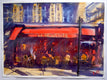 Original art for sale at UGallery.com | Le News Cafe by James Nyika | $975 | watercolor painting | 22' h x 30' w | thumbnail 3