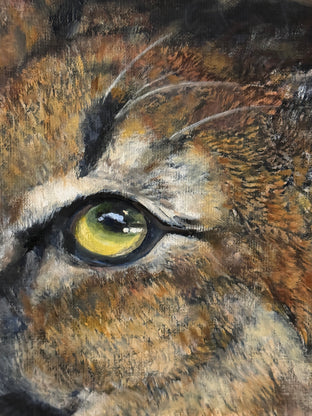 Cougar - Commission by Jan Fontecchio Perley |   Closeup View of Artwork 