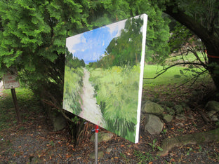 Beach Path by Janet Dyer |  Side View of Artwork 