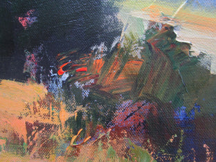 Hillside, Autumn by Janet Dyer |   Closeup View of Artwork 