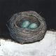 Original art for sale at UGallery.com | Illuminated Nest-Green Eggs by Jennifer Ross | $225 | acrylic painting | 6' h x 6' w | thumbnail 1