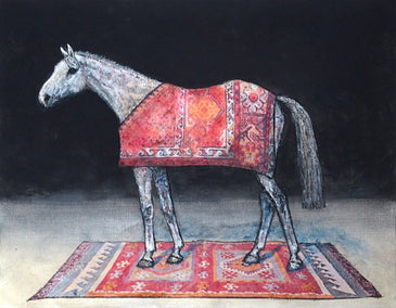 mixed media artwork by Jennifer Ross titled A Magic Carpet Ride