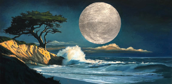 oil painting by Jesse Aldana titled Super Moon