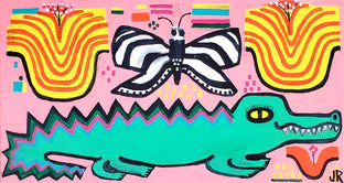 Alligator and Butterfly by Jessica JH Roller |  Artwork Main Image 