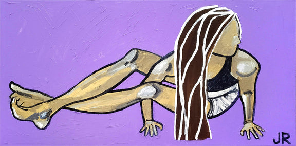 acrylic painting by Jessica JH Roller titled Eight-Angle Pose