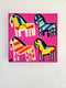 Original art for sale at UGallery.com | Four Rainbow Ponies by Jessica JH Roller | $350 | acrylic painting | 12' h x 12' w | thumbnail 3