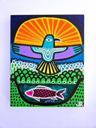 Hawk and Fish by Jessica JH Roller |  Context View of Artwork 