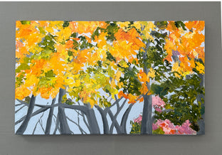 Beech Trees and Friend by JoAnn Golenia |  Context View of Artwork 